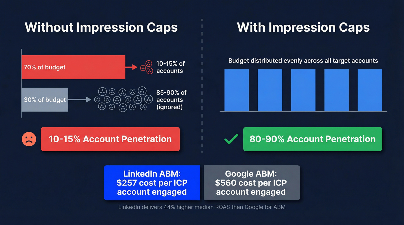 Impression capping impact on ABM account penetration rates