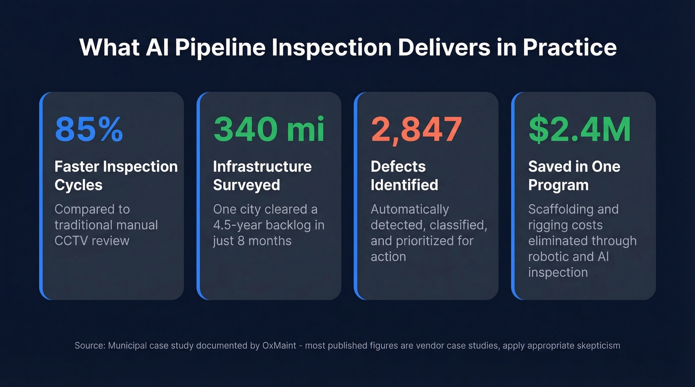 Key metrics from real AI pipeline inspection deployments