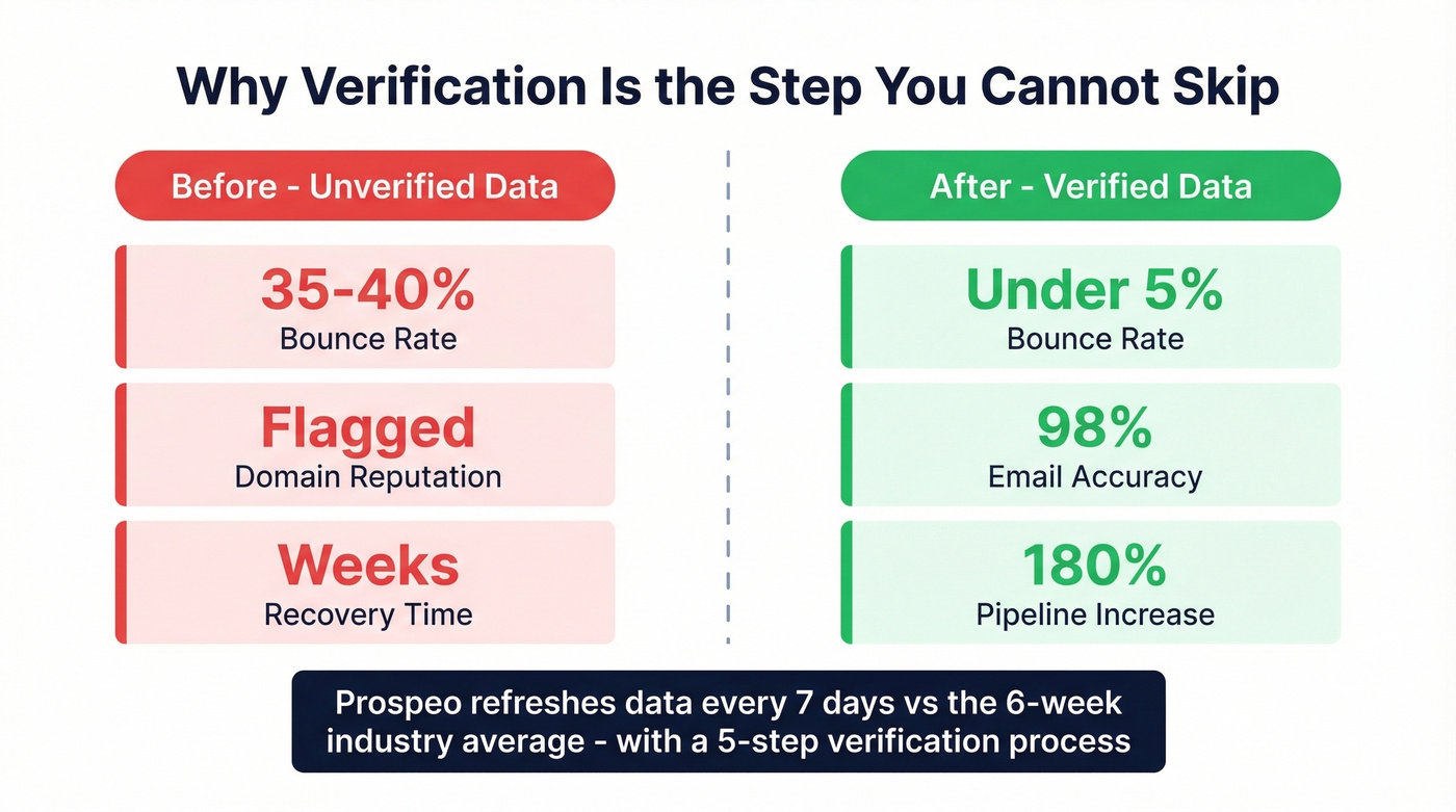 Data verification impact stats before and after