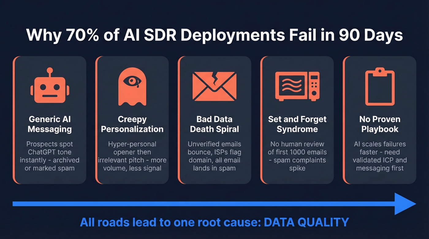 Five root causes of AI SDR deployment failure