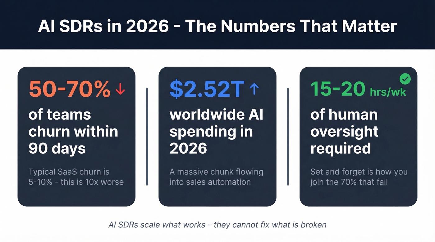Three key stats about AI SDR success and failure