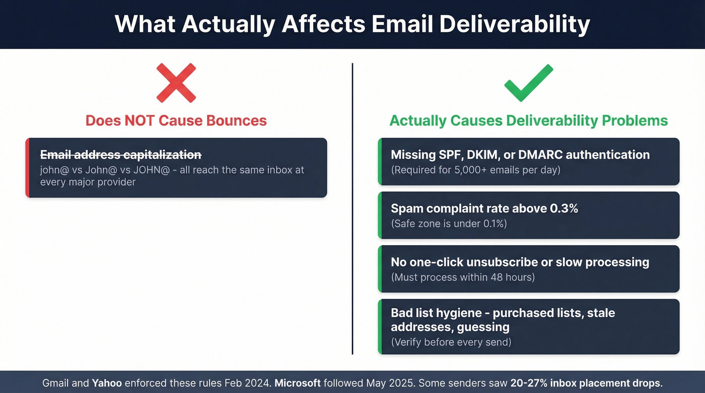 Real deliverability factors vs case sensitivity myth