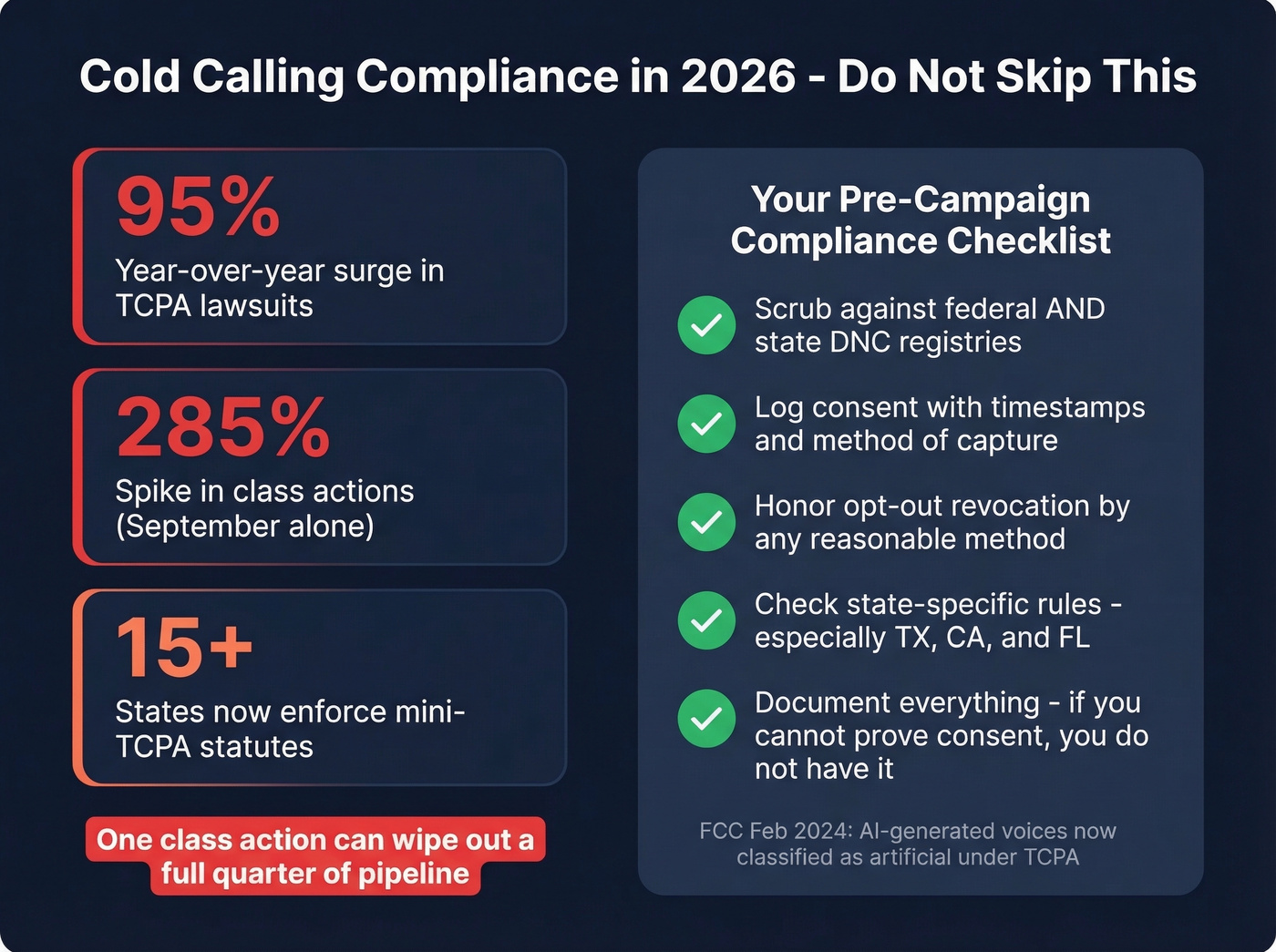 TCPA compliance checklist and lawsuit statistics for 2026