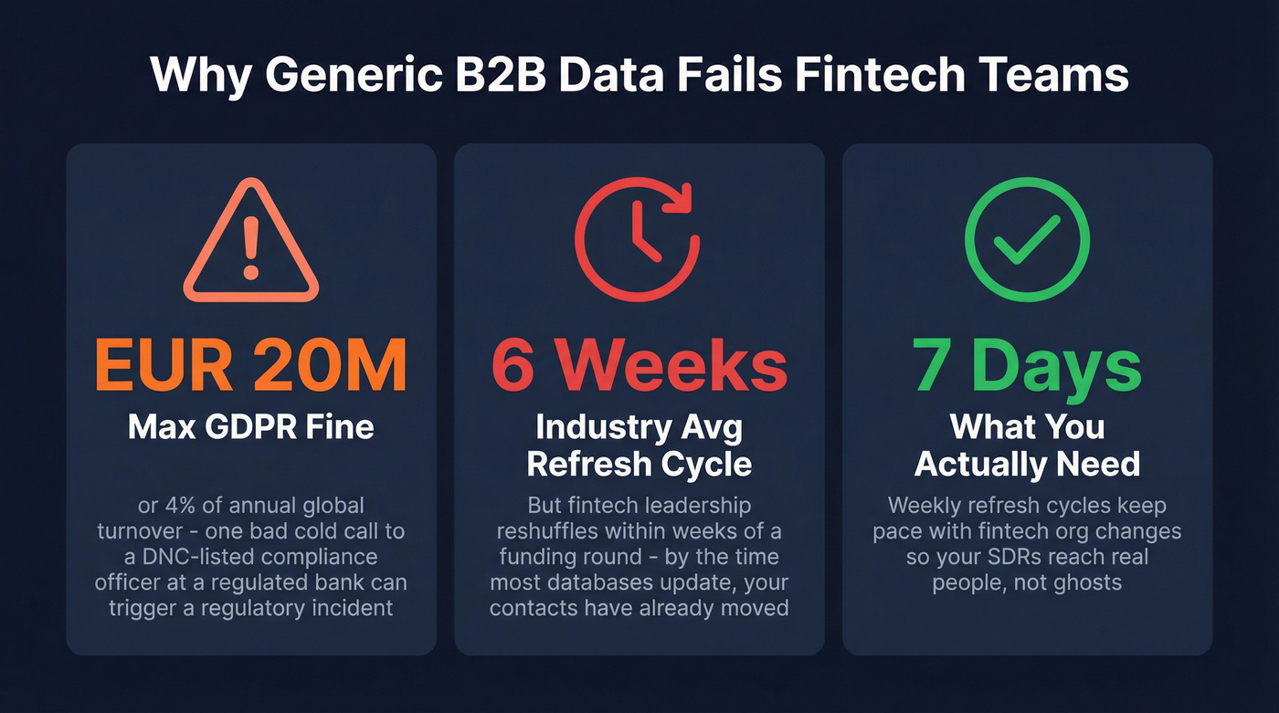 Three key stats showing fintech data challenges