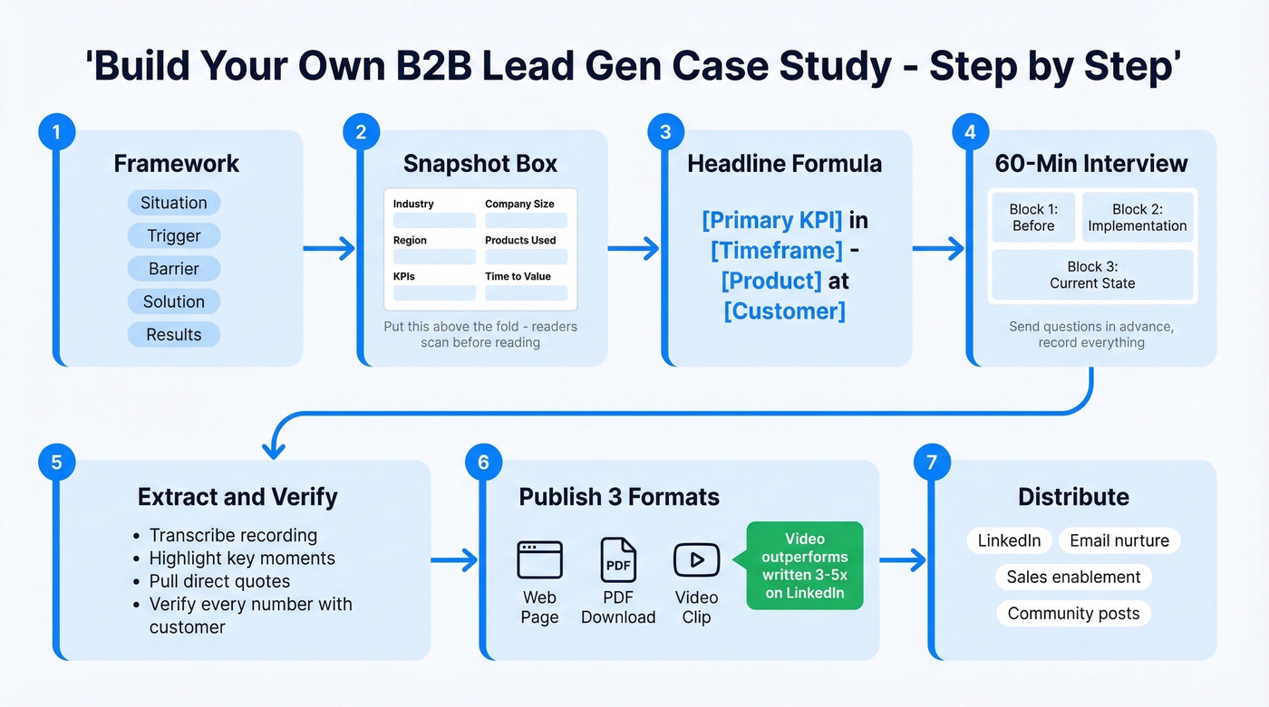 Step-by-step template for building a B2B case study