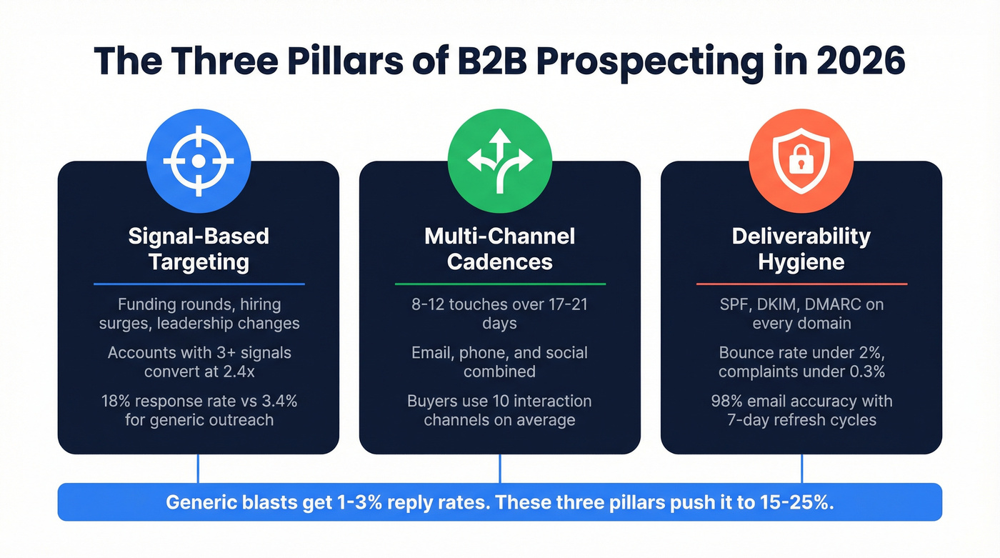 Three pillars of modern B2B prospecting strategy