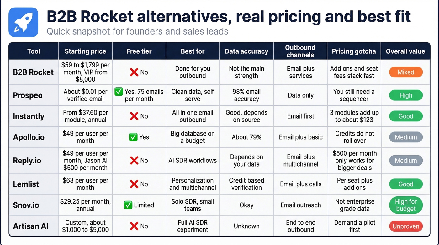 Side by side pricing and best fit comparison