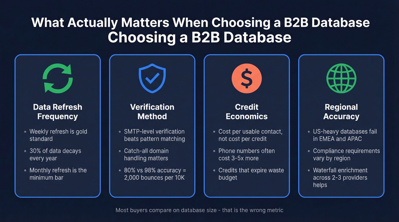 Four pillars that separate great B2B databases