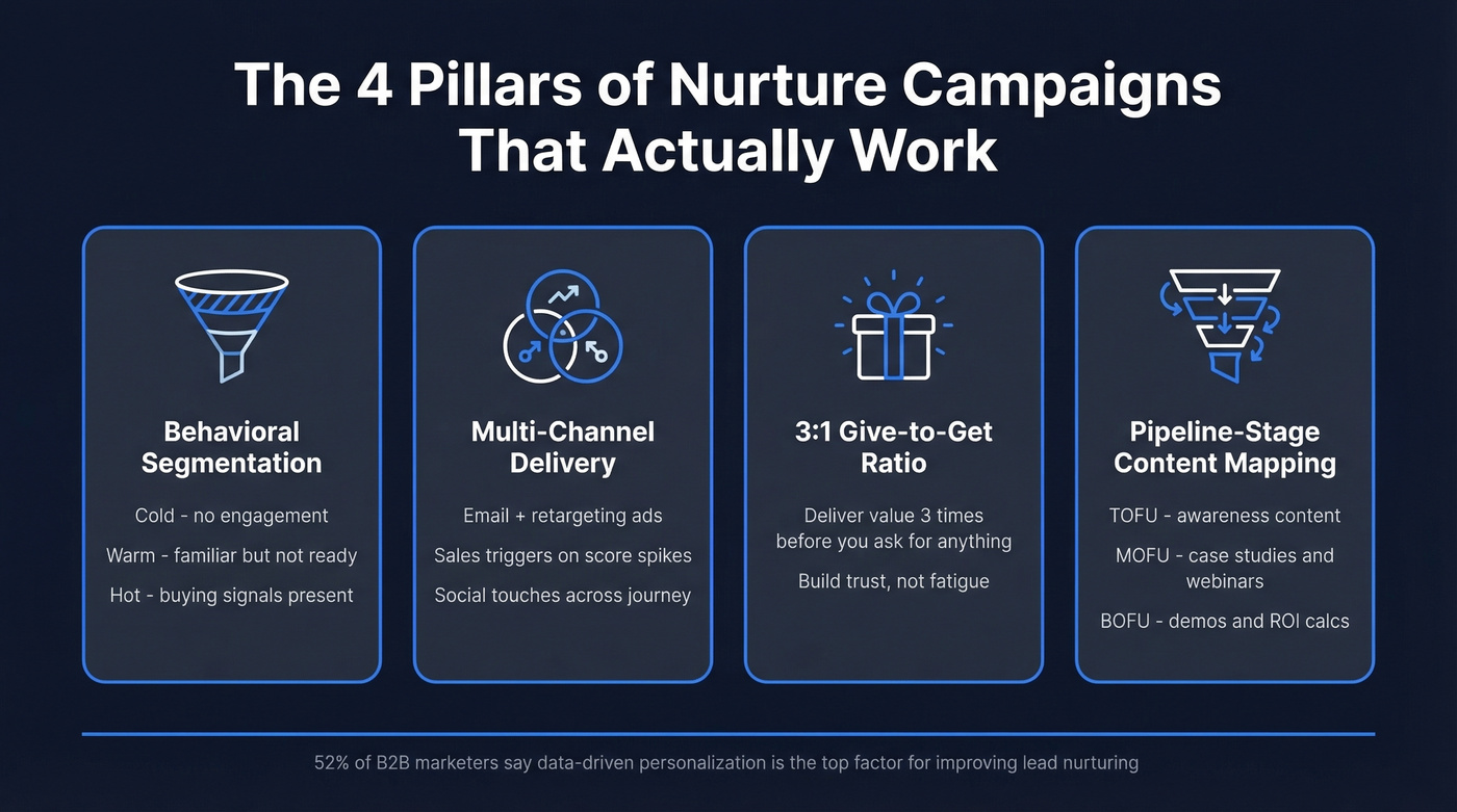 Four pillars of effective B2B nurture campaigns