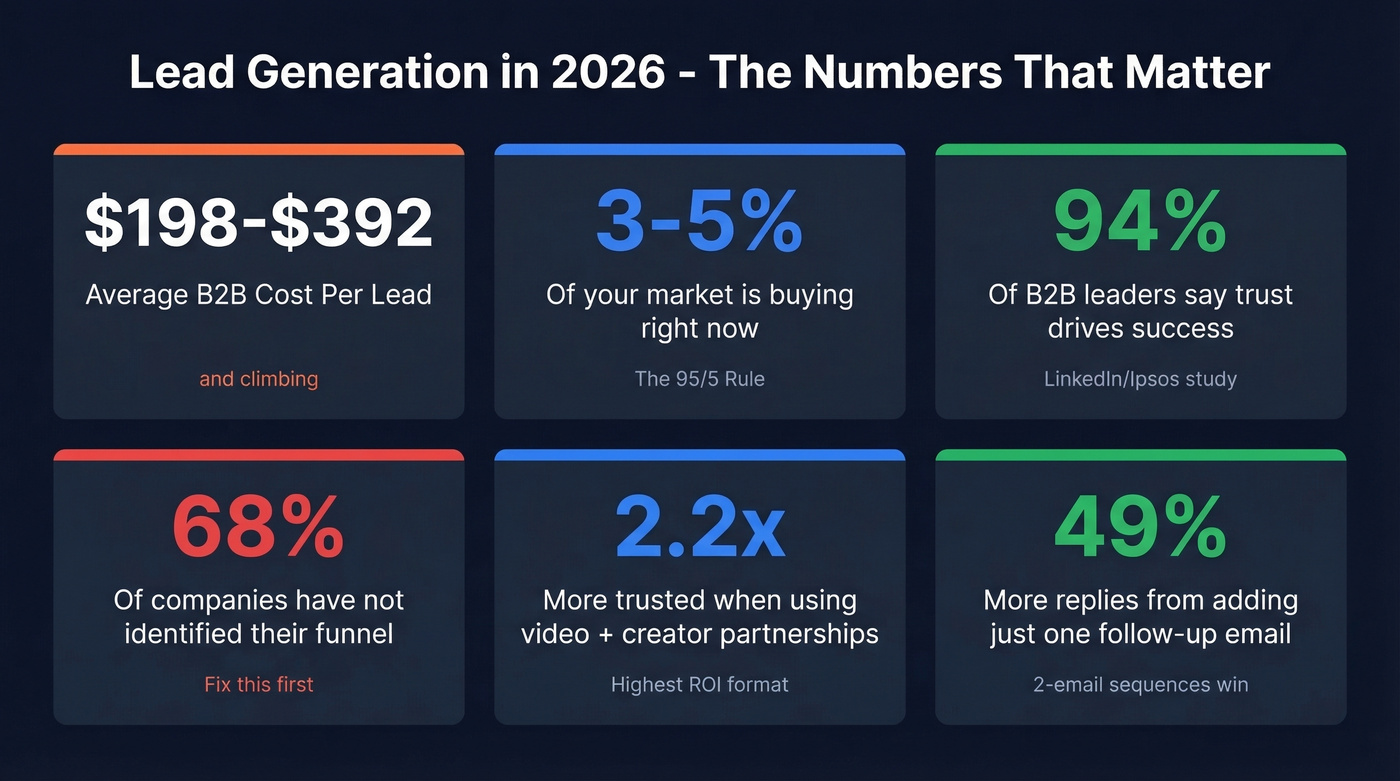 Key lead generation stats and benchmarks for 2026
