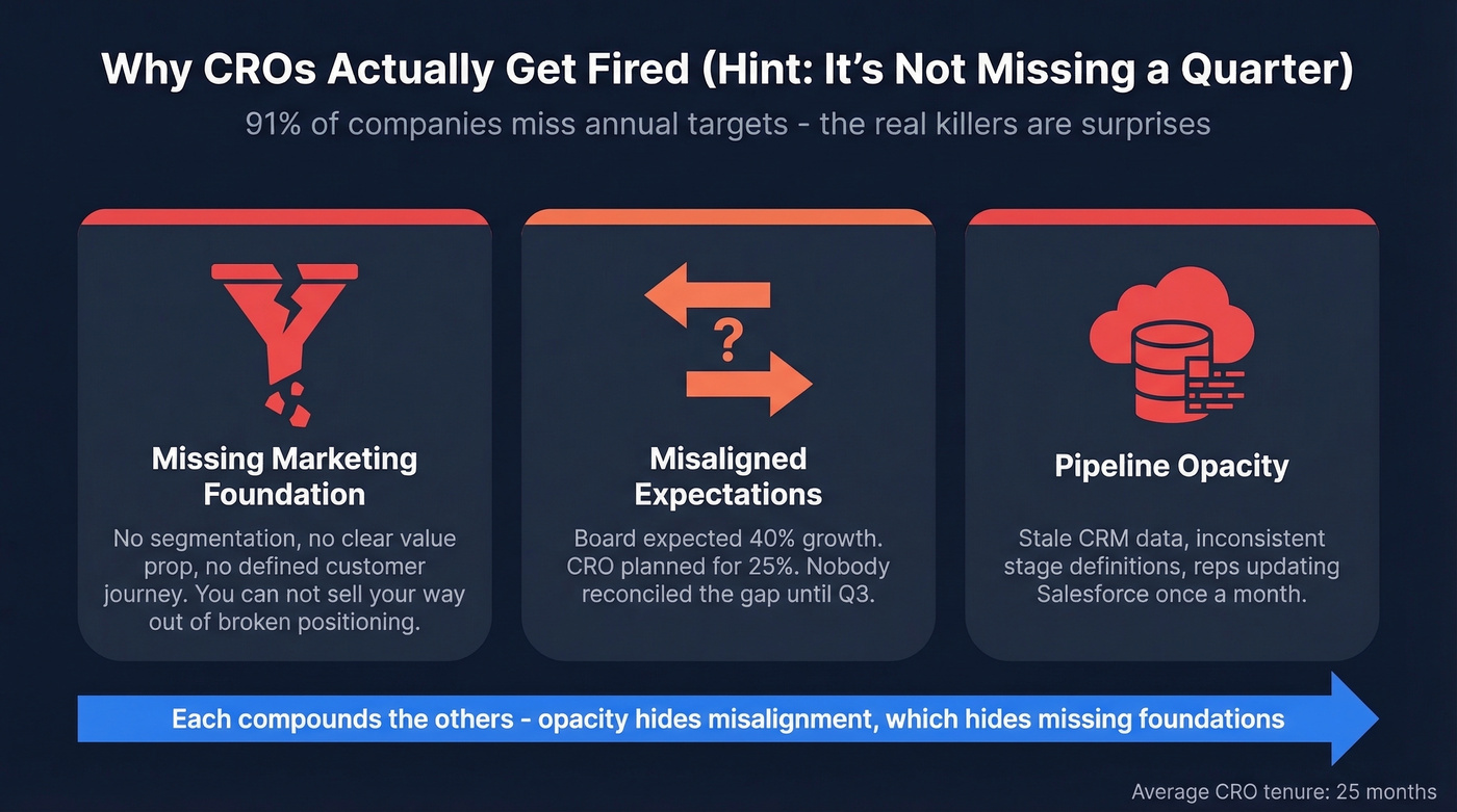 Three failure modes that get CROs fired