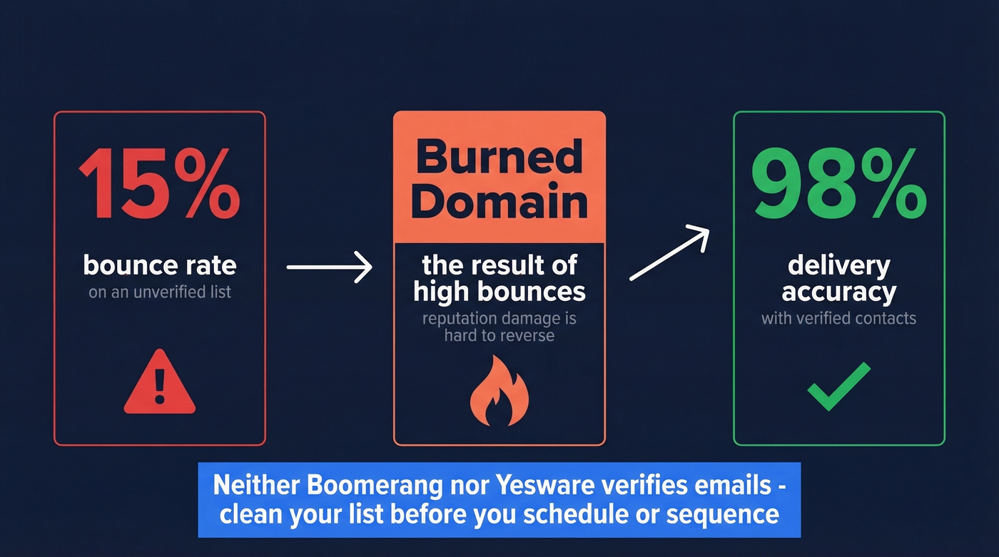 Domain reputation risk from unverified email lists