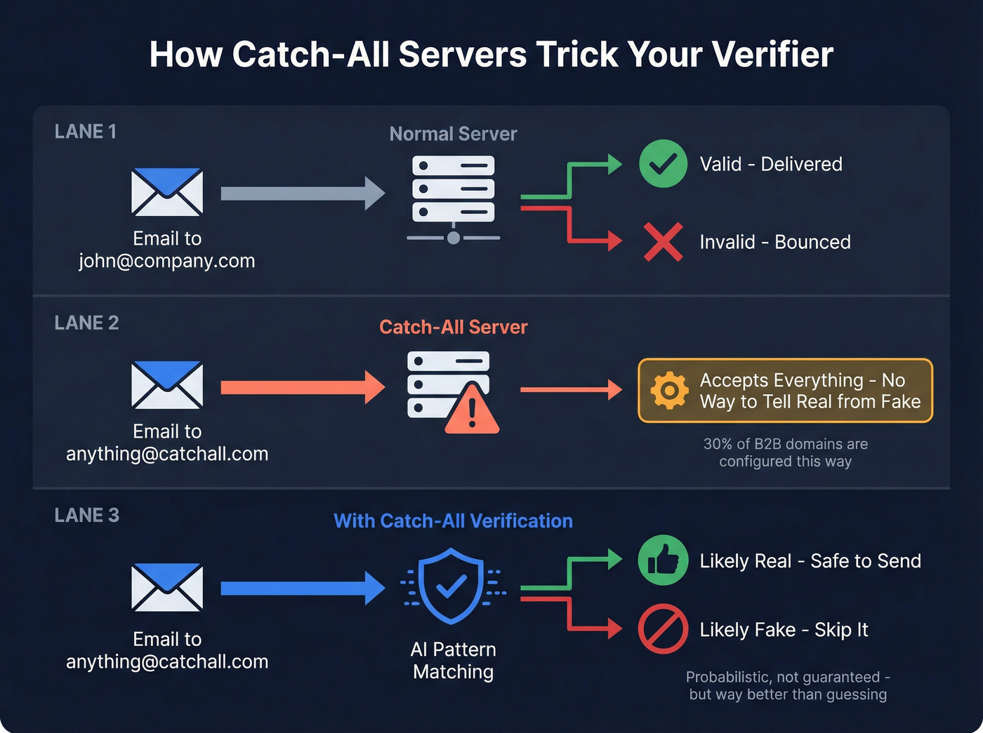 How catch-all email servers work and why verification matters