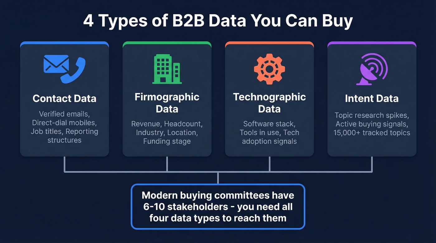 Four types of B2B data explained visually