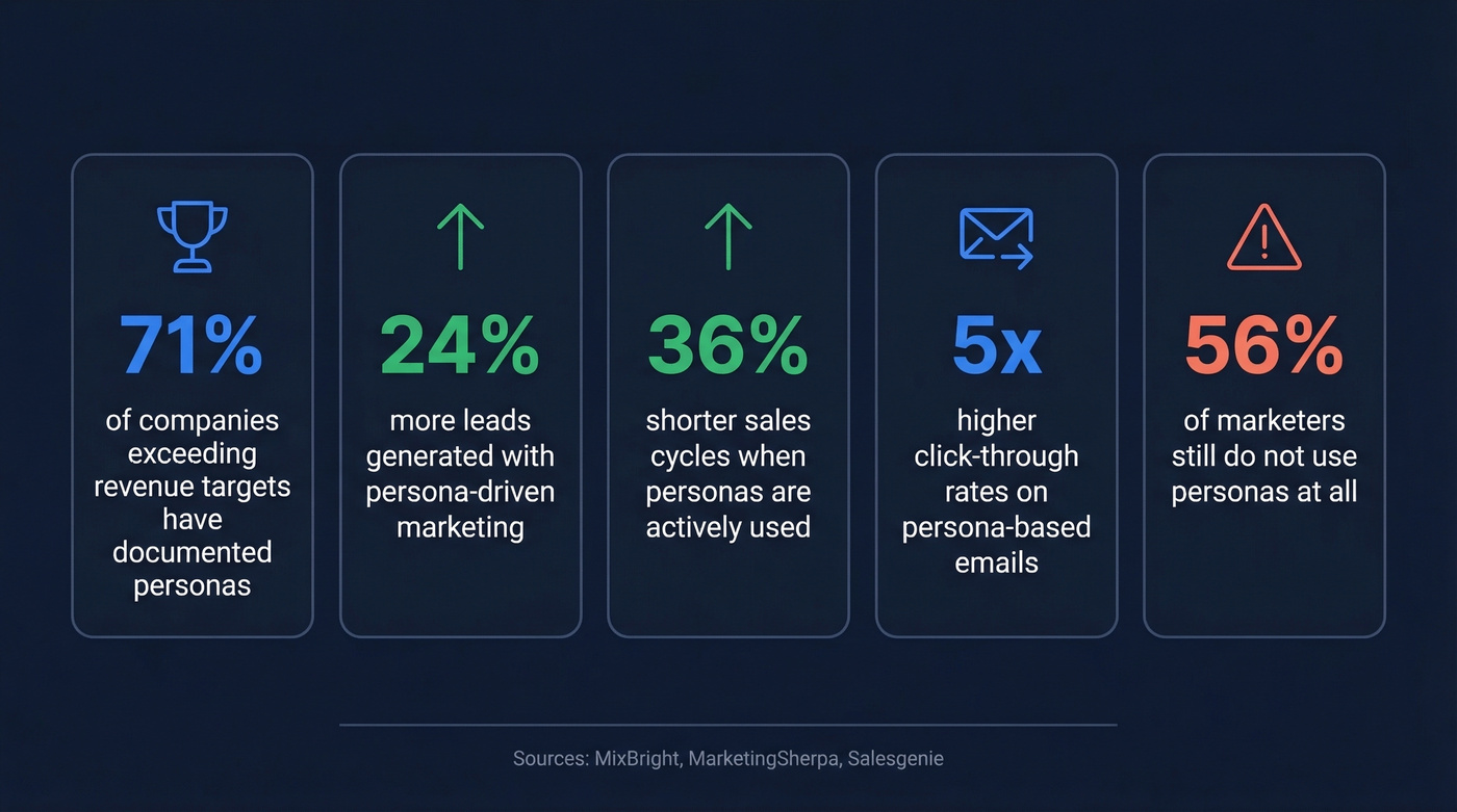 Key ROI statistics for buyer persona usage