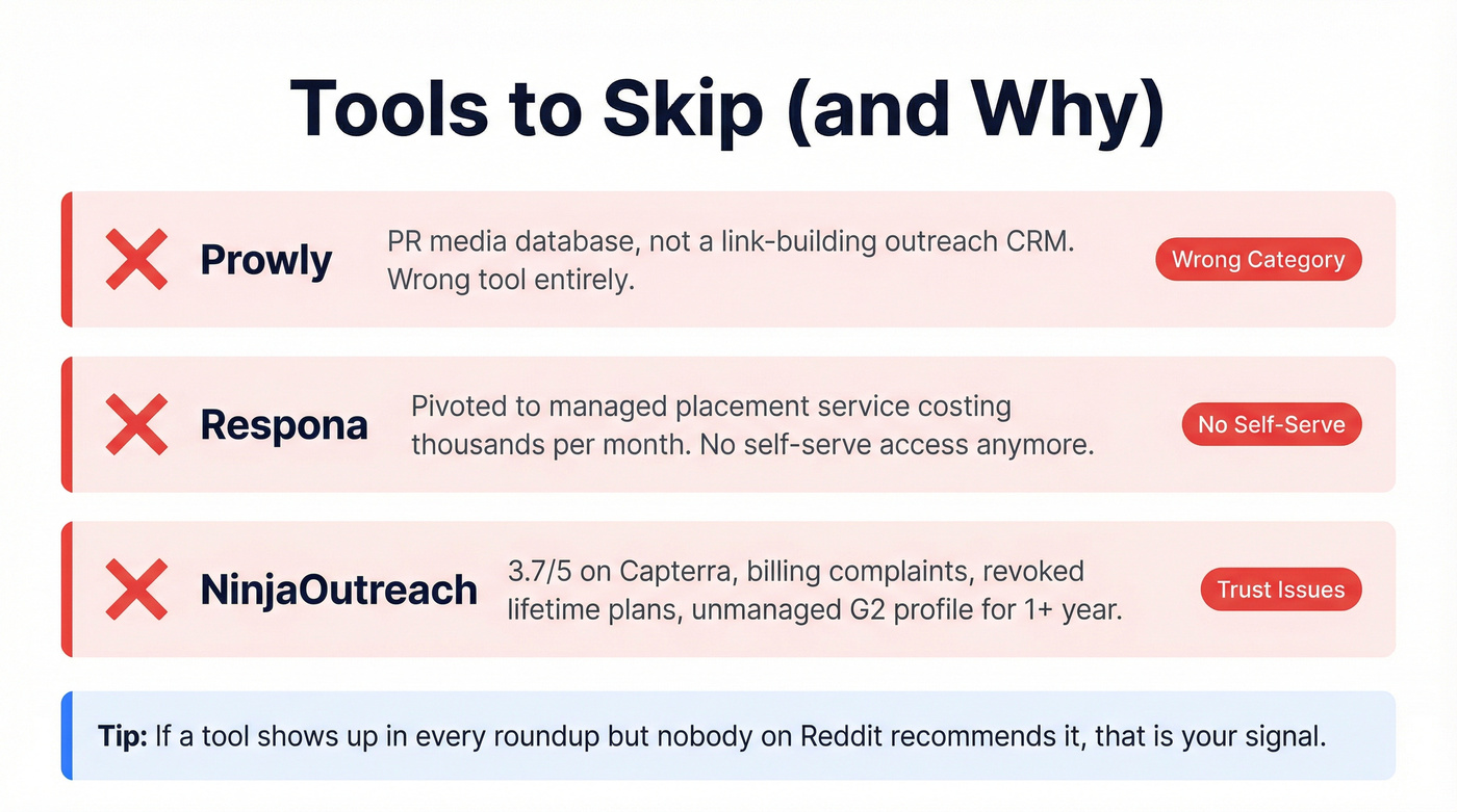 Three tools to avoid with warning indicators