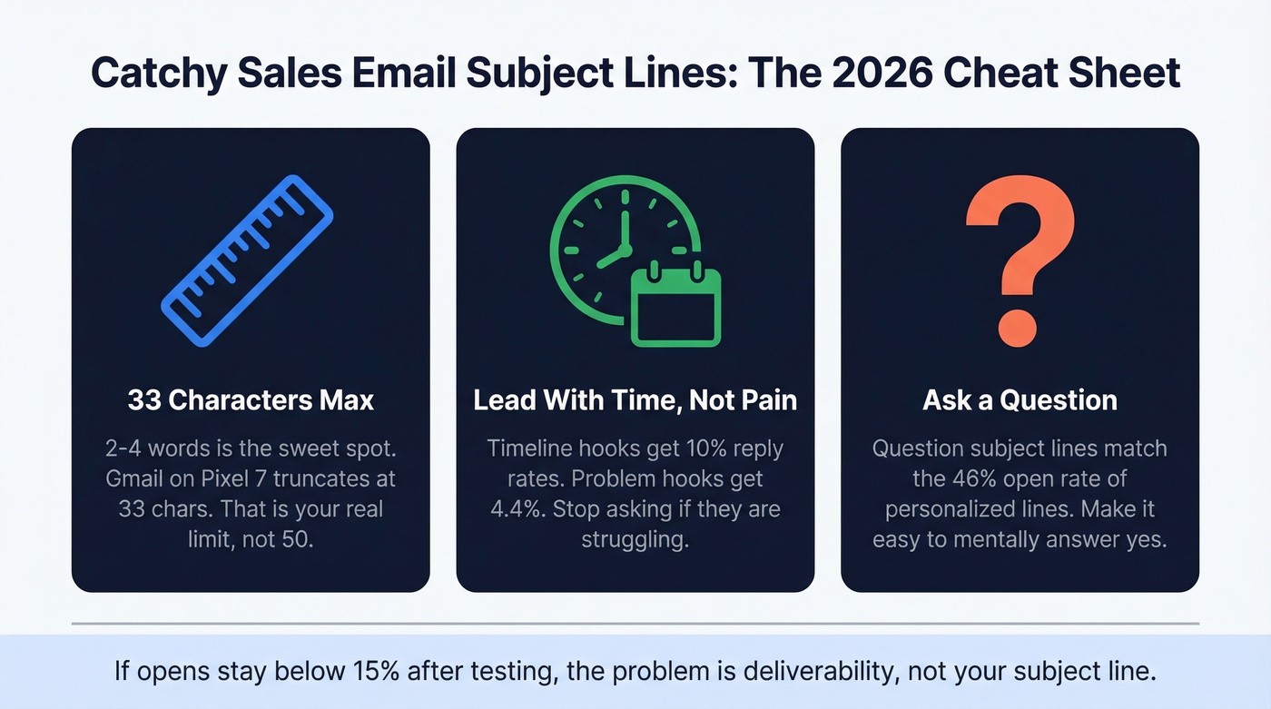 Three key takeaways for catchy sales email subject lines