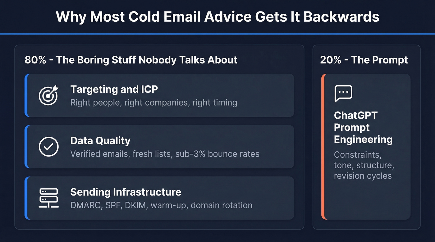 The 80/20 breakdown of cold email success factors