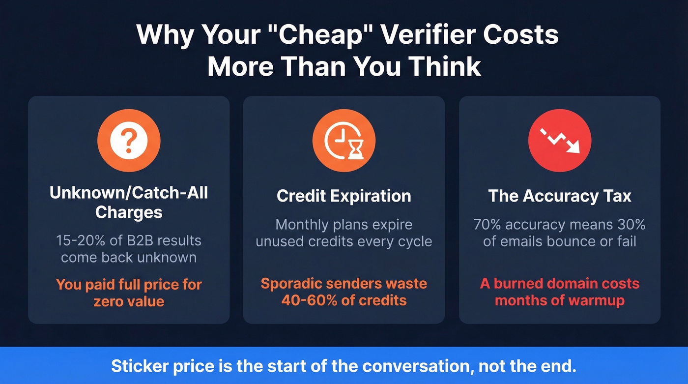 Three hidden costs that inflate email verification pricing