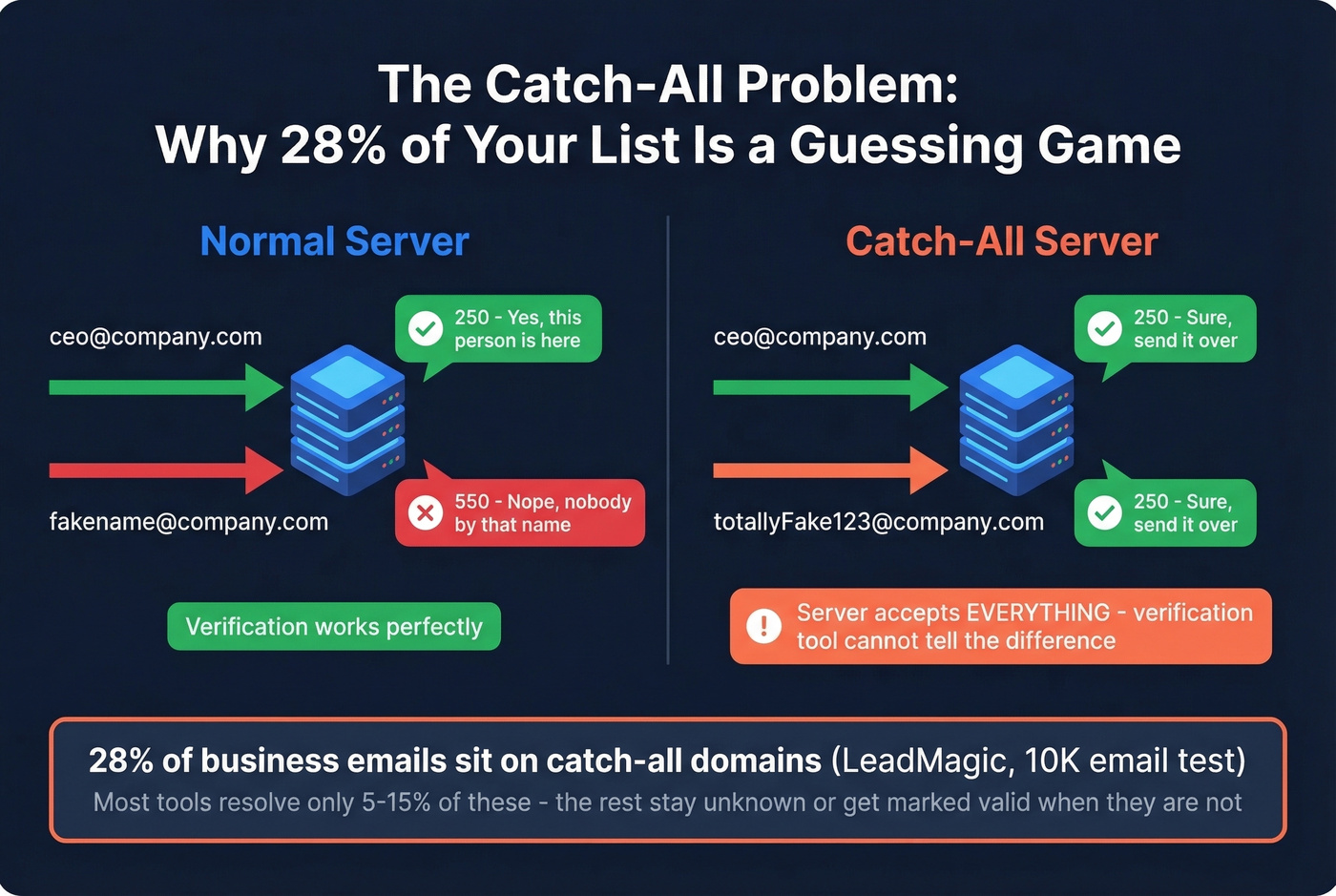 How catch-all domains trick email verification tools