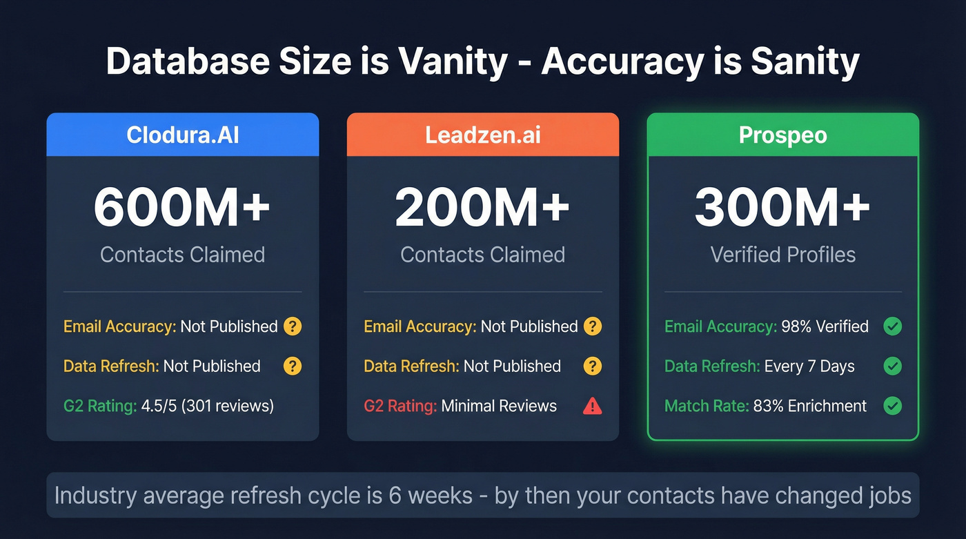Data accuracy and refresh cycle comparison stat card