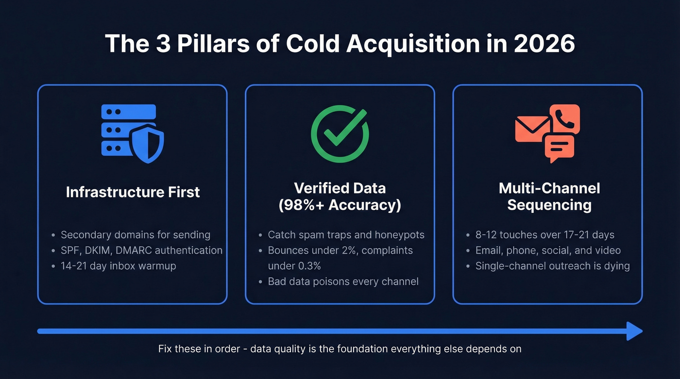 Three pillars of cold acquisition in 2026