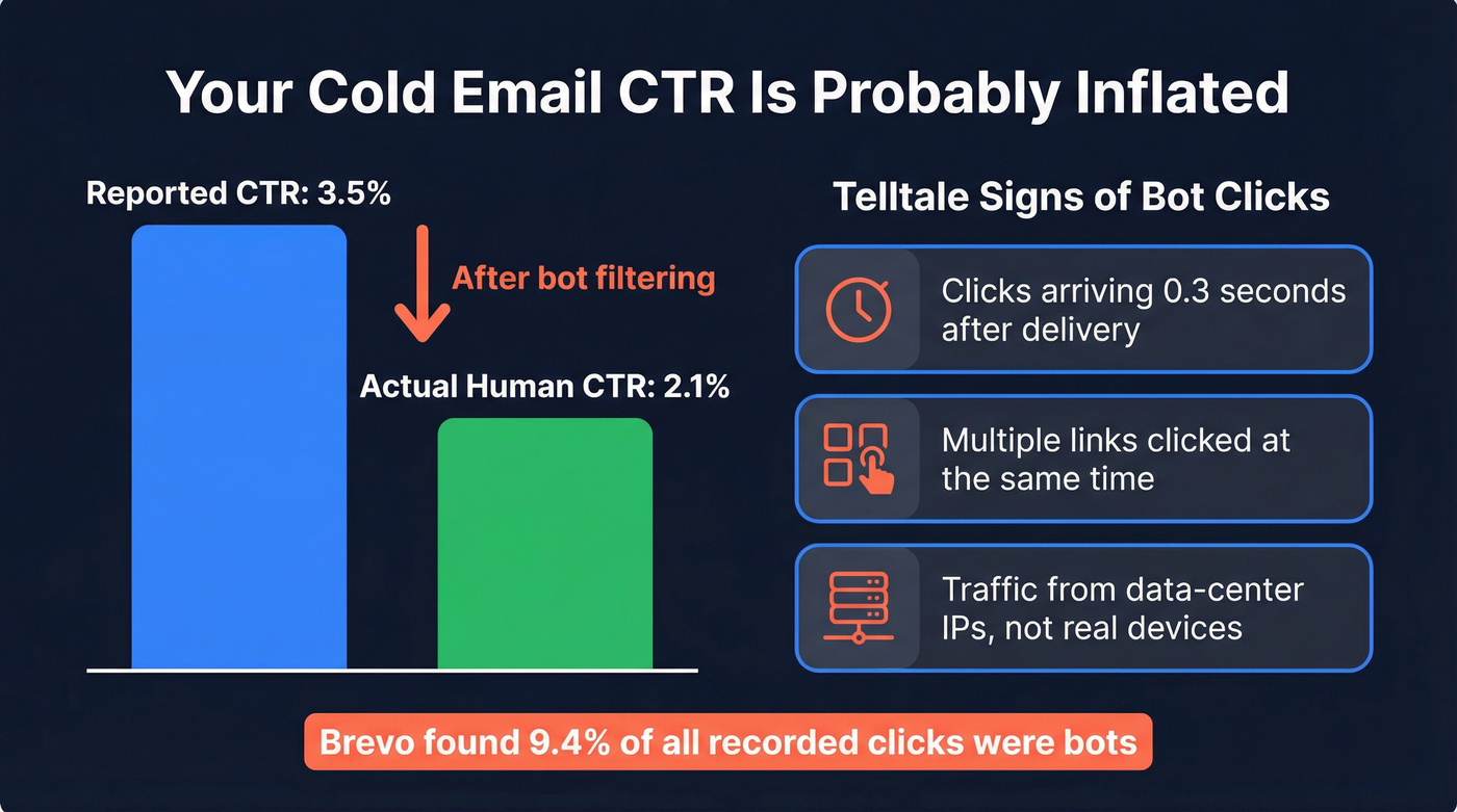 Bot clicks vs real clicks CTR inflation breakdown