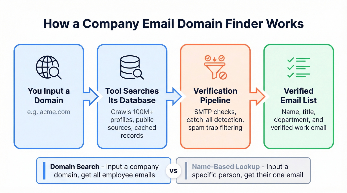 How a domain email finder works step by step
