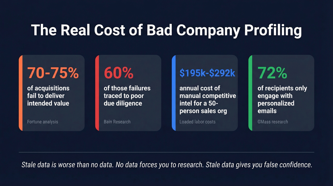 Key statistics on cost of bad company profiling