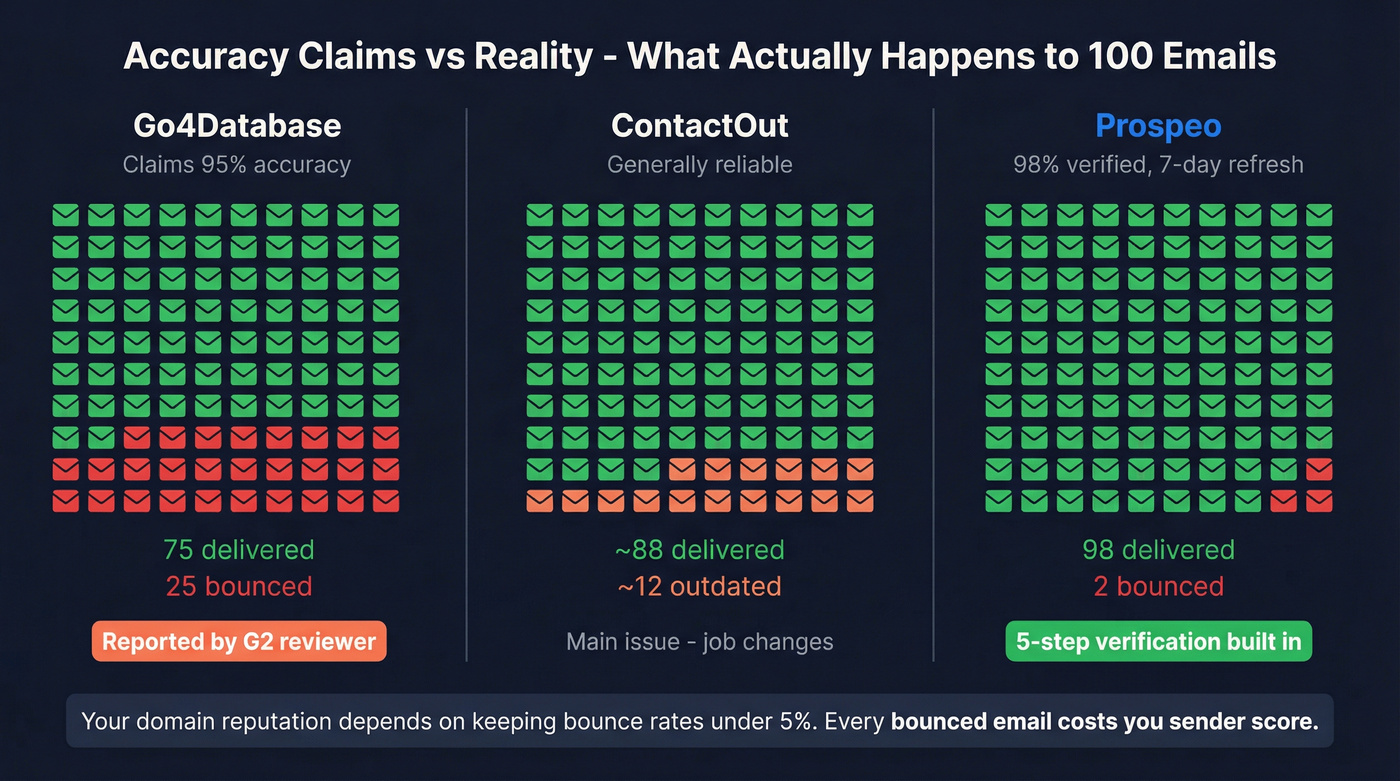 Email accuracy claims versus real-world bounce rates