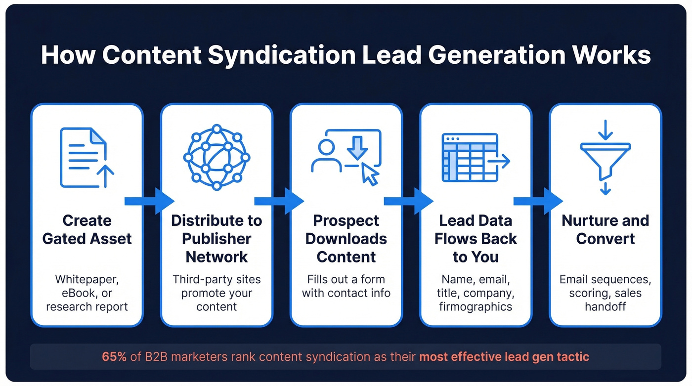 Content syndication lead generation process flow diagram