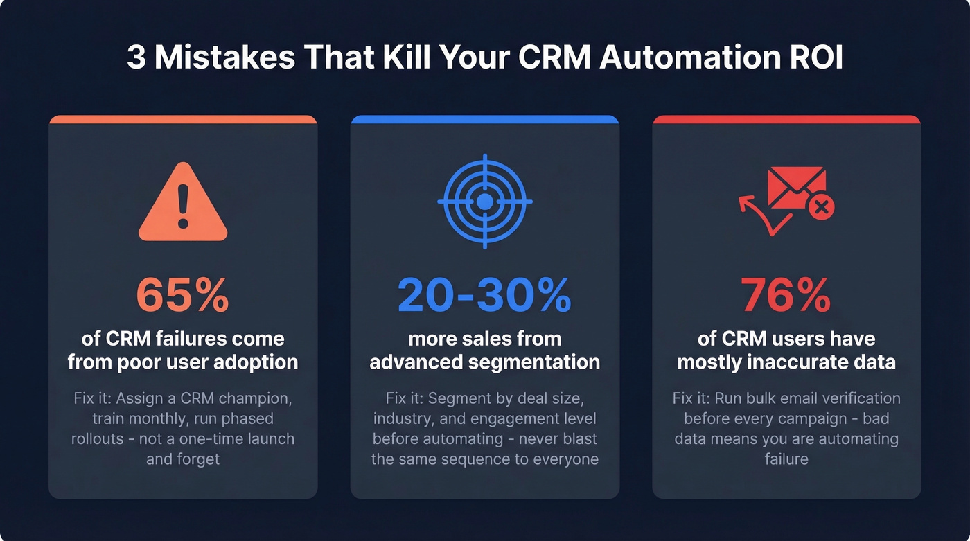 Three key stats about CRM automation failure causes
