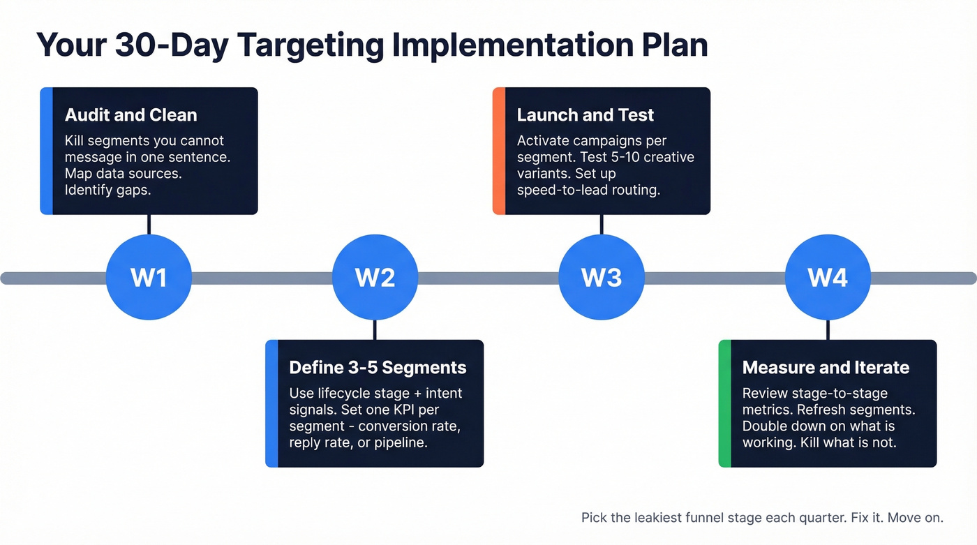 30-day customer targeting implementation plan timeline