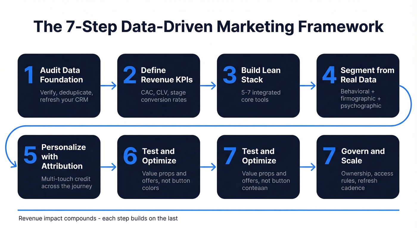 Seven-step framework for building a data-driven marketing strategy