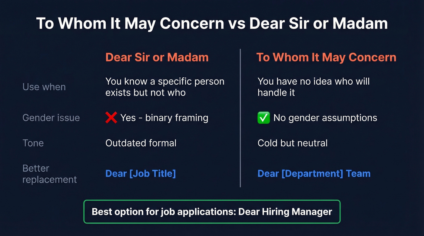 Side-by-side comparison of two common generic greetings