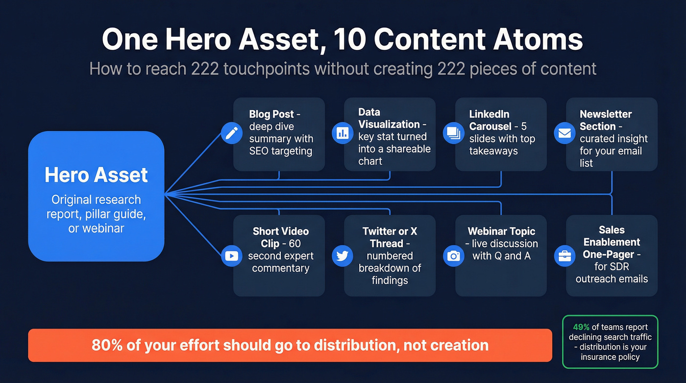 Hero asset to content atoms repurposing workflow