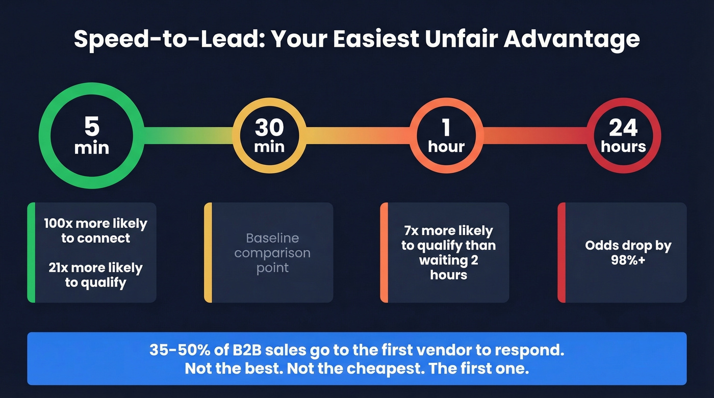Speed-to-lead response time impact on conversion odds