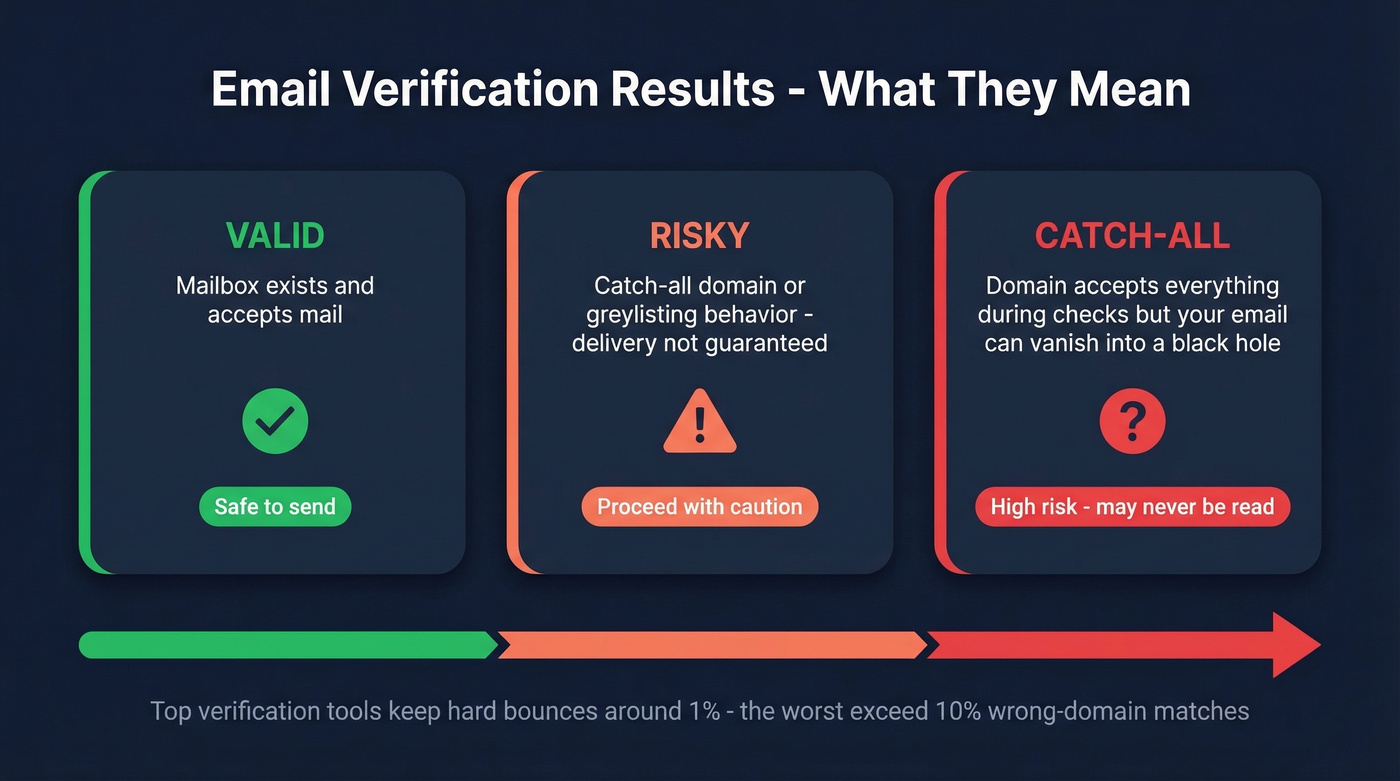 Email verification status types explained visually