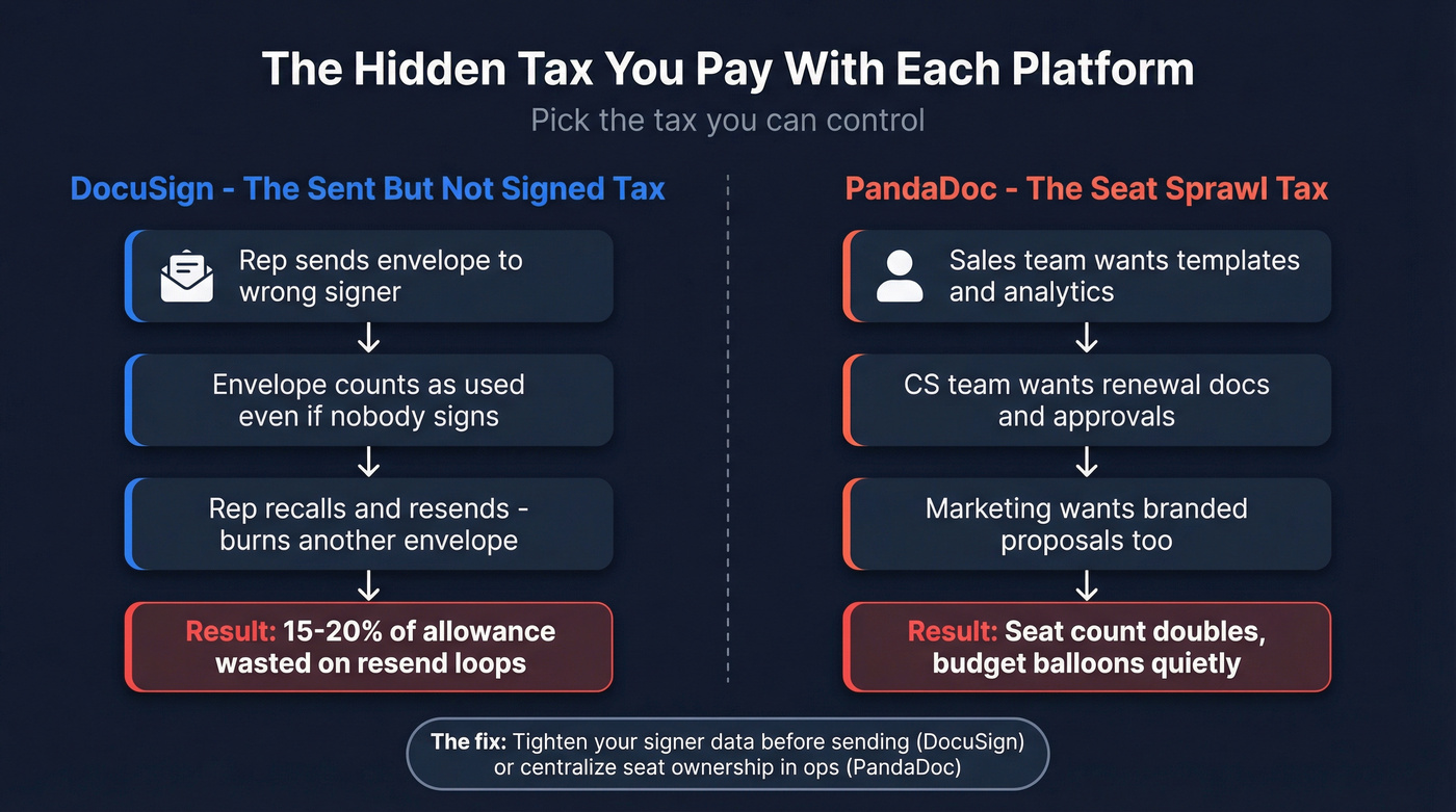 Visual showing two hidden cost traps for each platform