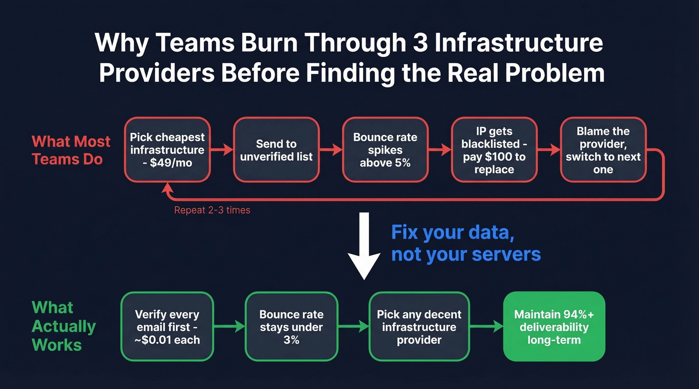 How dirty lists destroy infrastructure investment flow diagram
