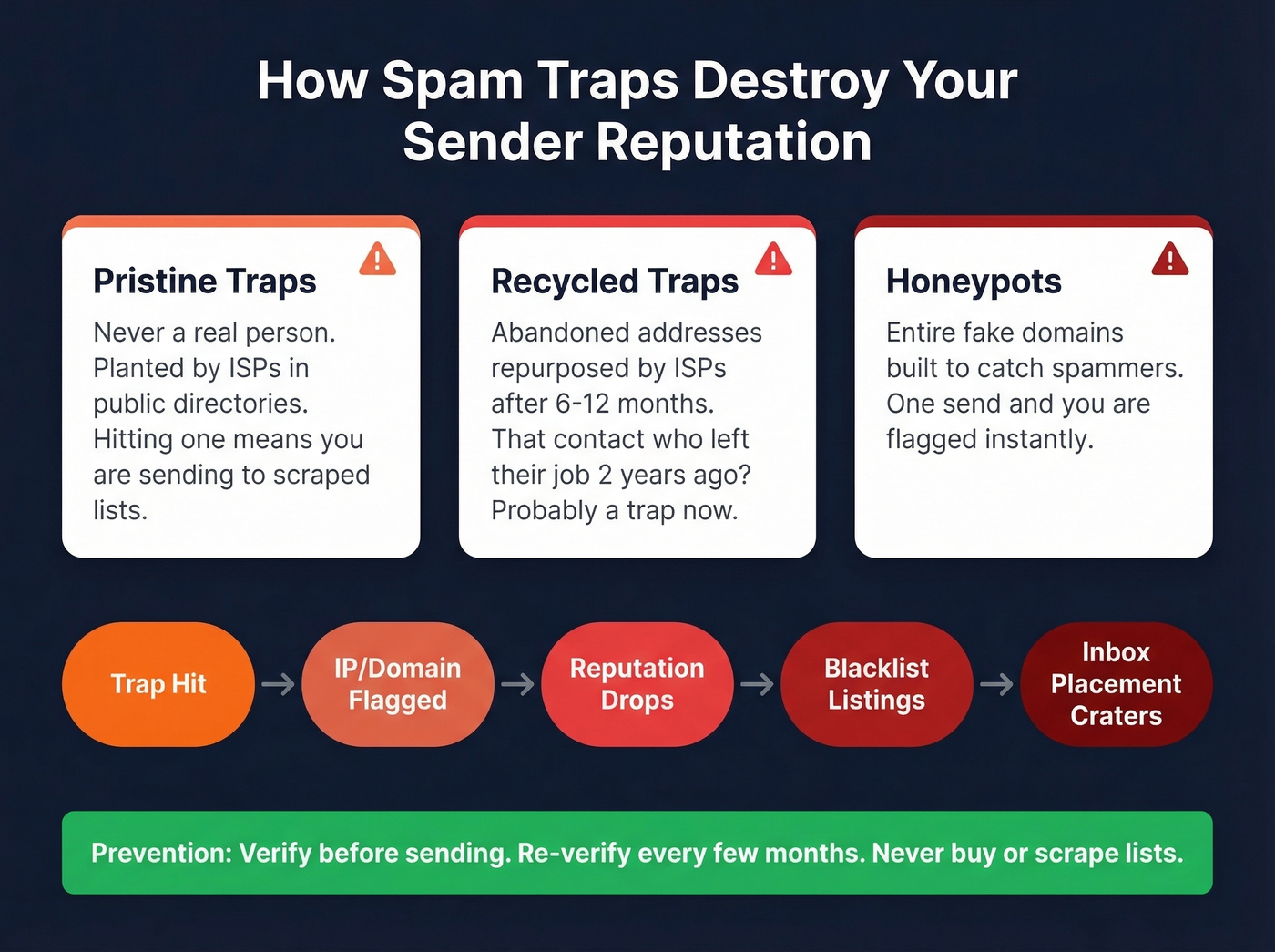Three spam trap types and the chain reaction they cause