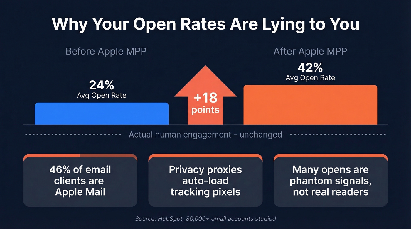 Apple Mail privacy impact on open rate inflation