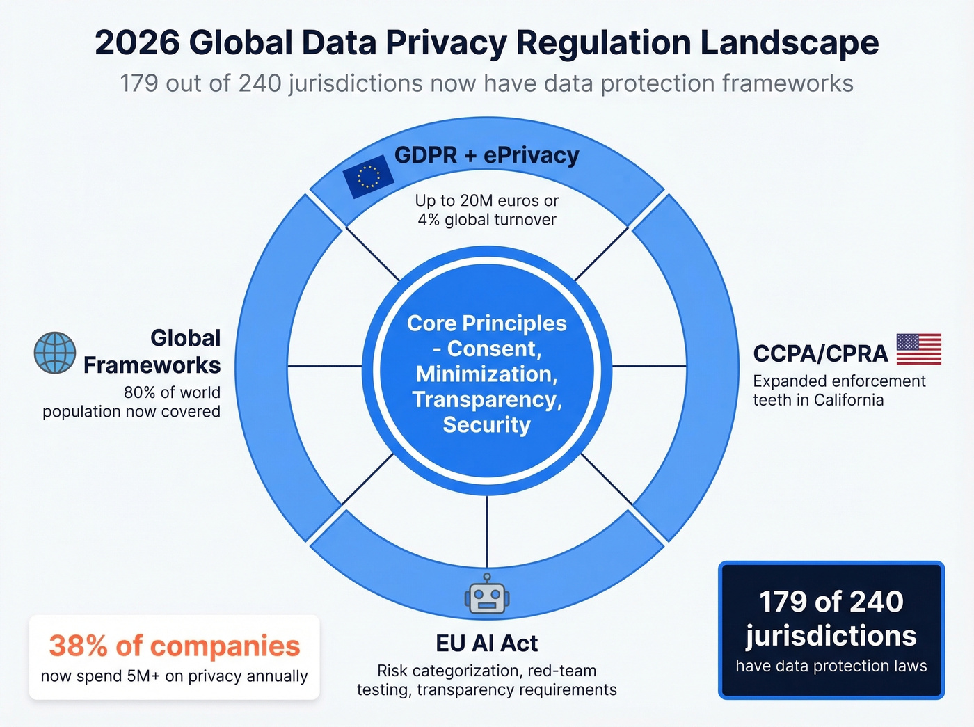 Global data privacy regulation landscape in 2026