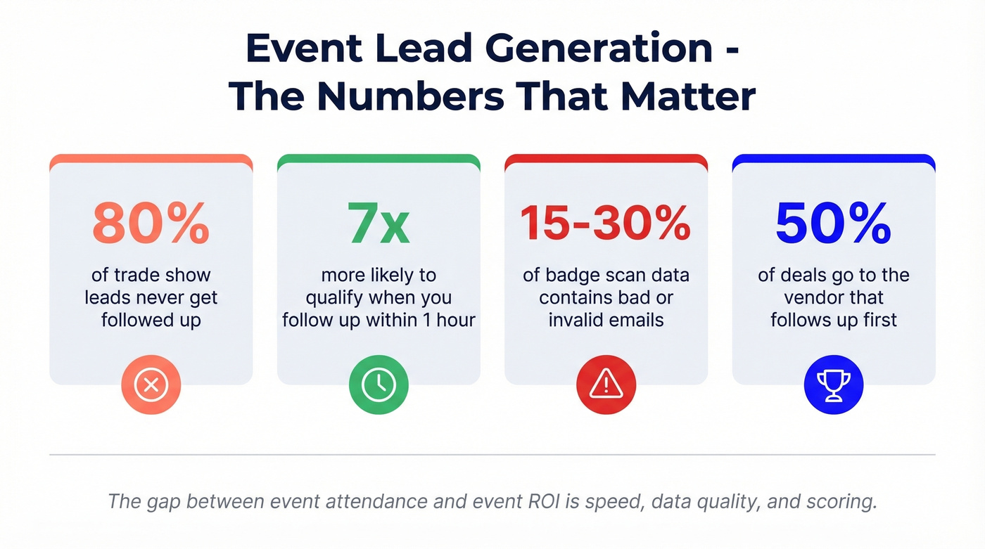 Four key event lead generation stats at a glance
