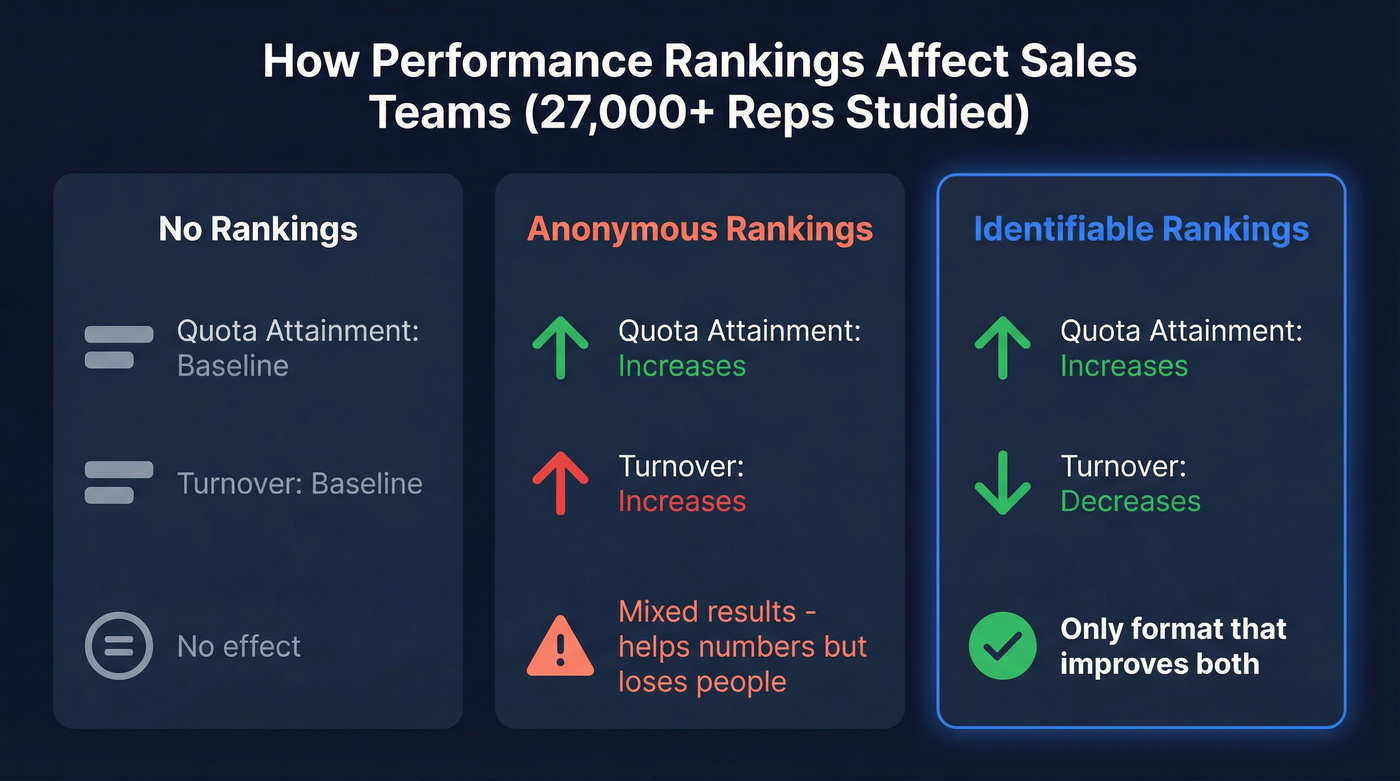 Performance ranking types impact on quota and turnover