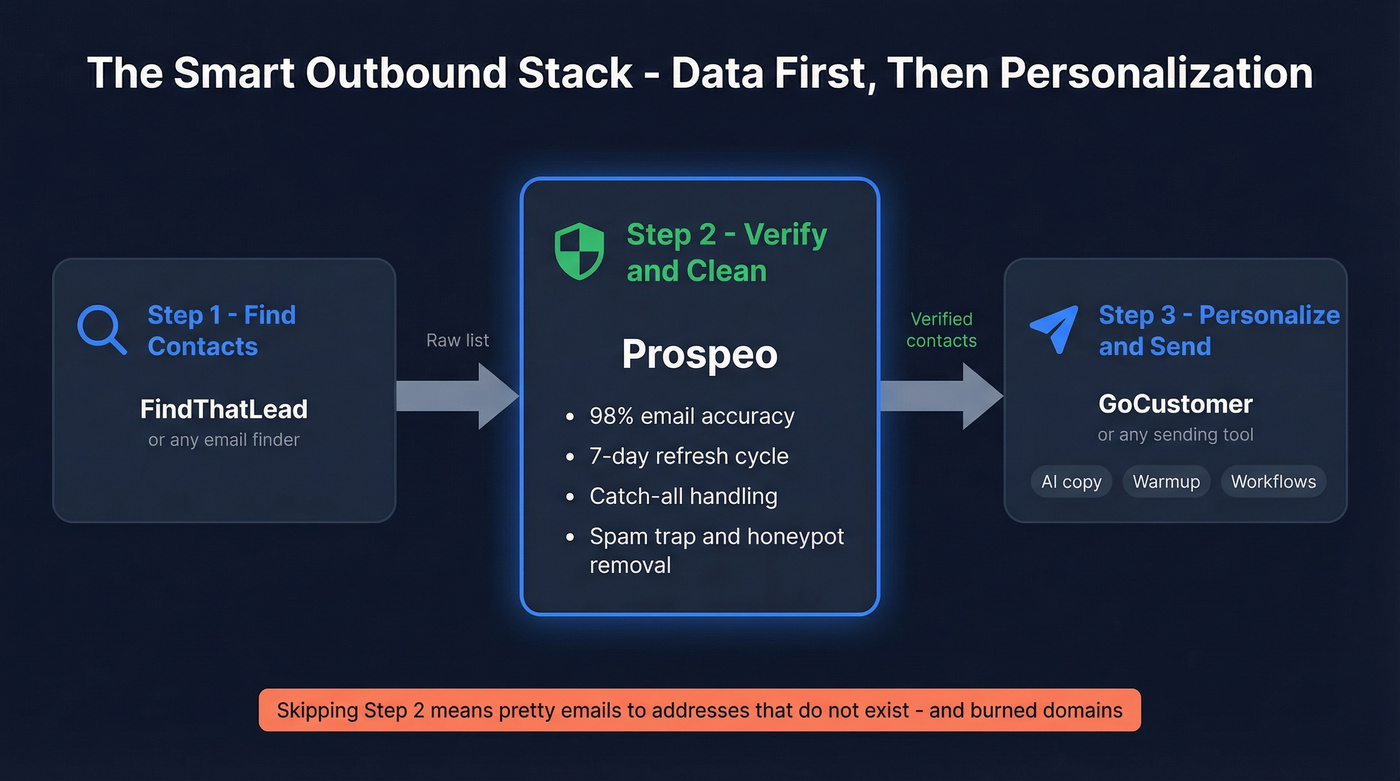Ideal outbound stack data flow diagram