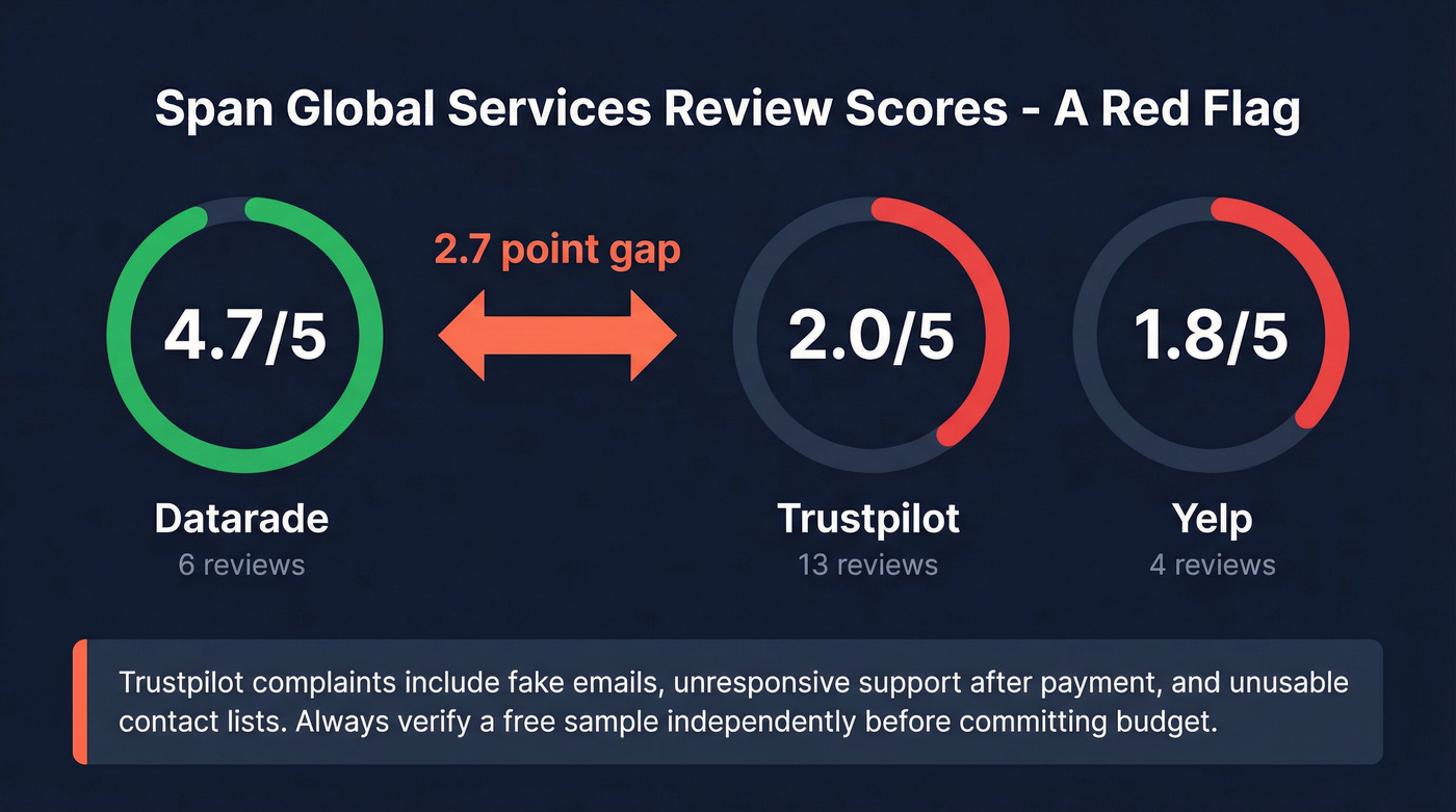 Span Global Services review score discrepancy visualization