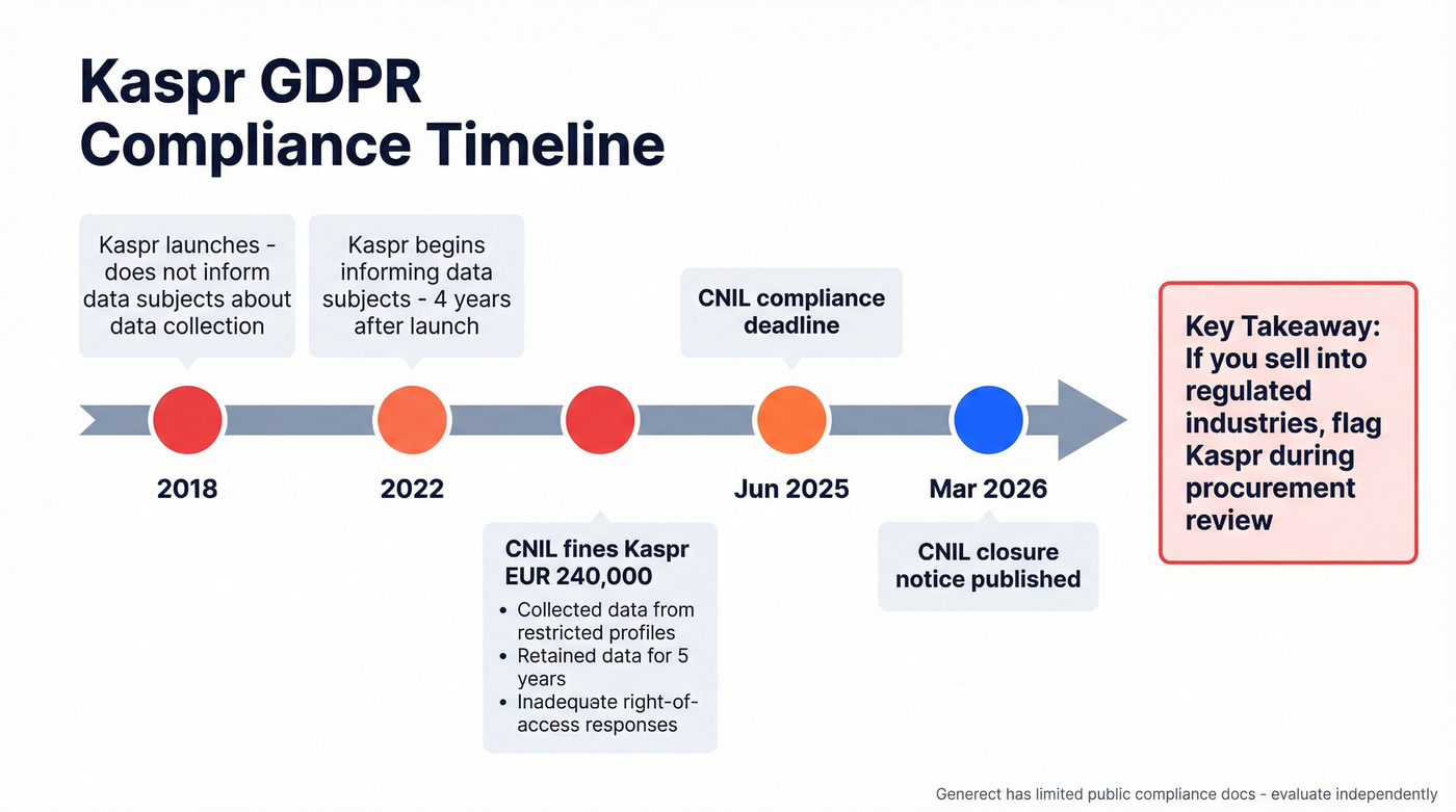 Kaspr CNIL fine and compliance timeline overview