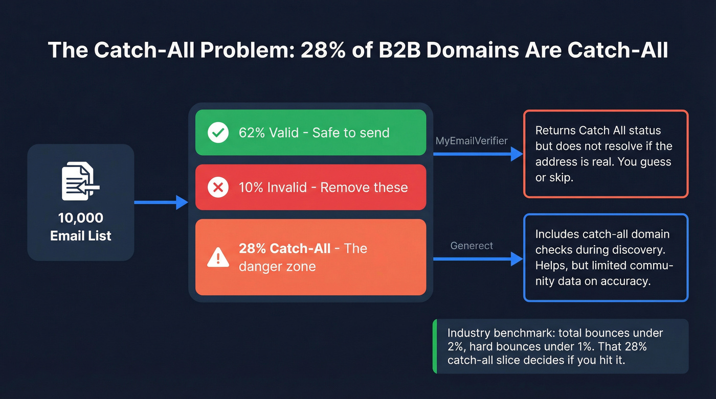 How catch-all emails create a 28% gap in verification
