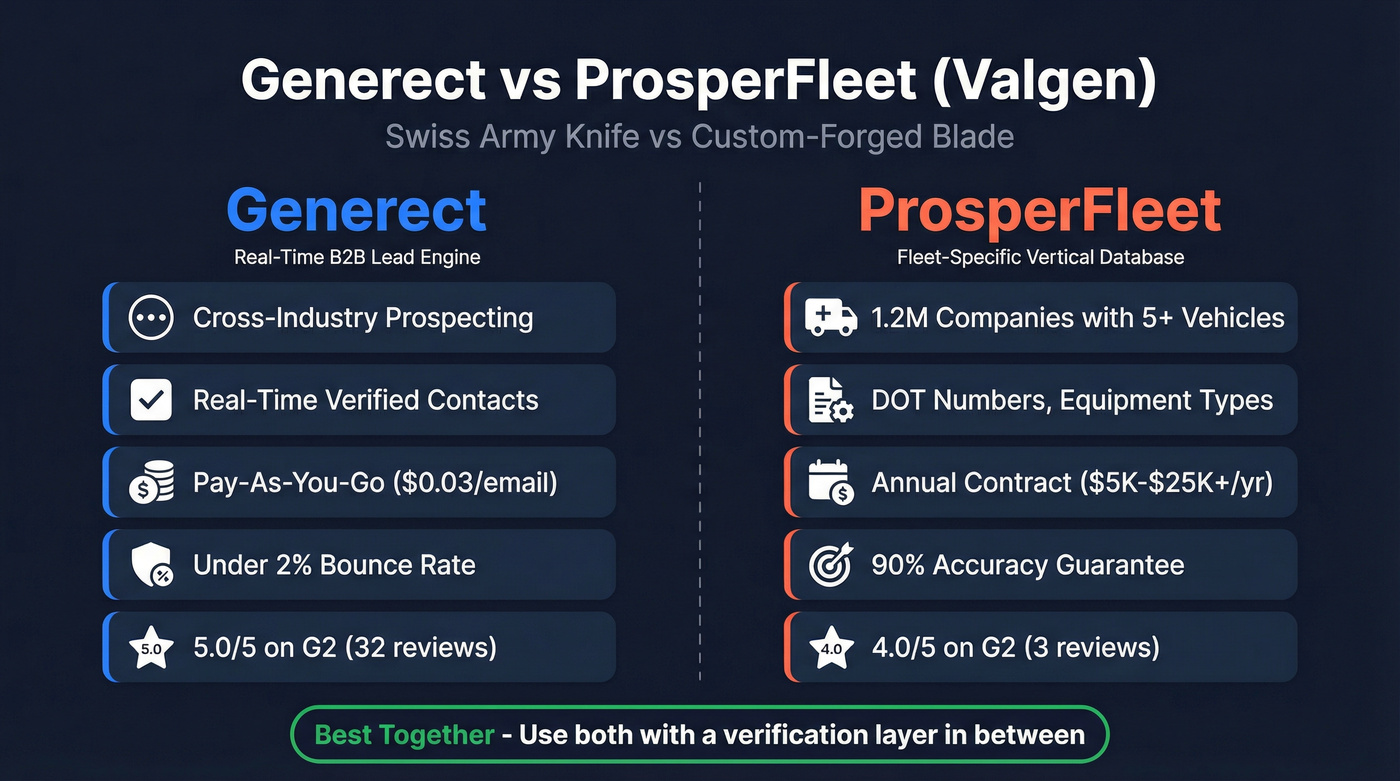 Generect vs ProsperFleet head-to-head comparison overview